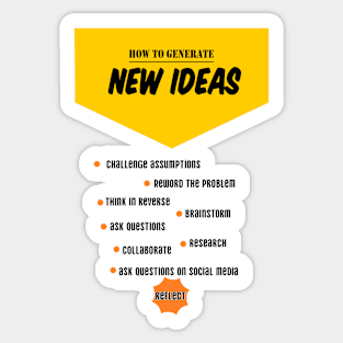 How to generate new ideas Sticker